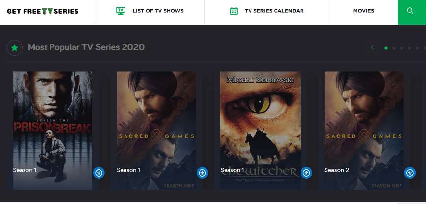 GetFreeTVSeries website