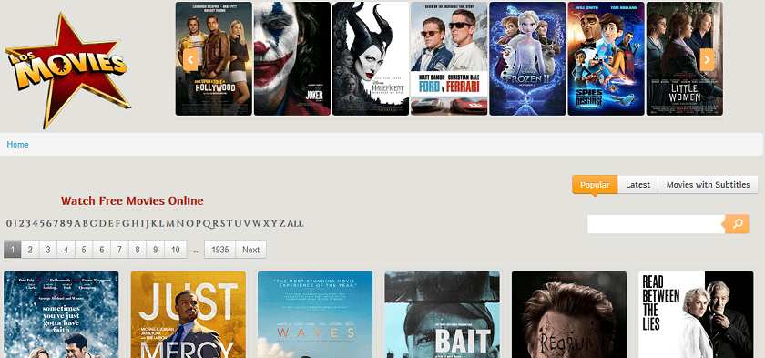 Los Movies website