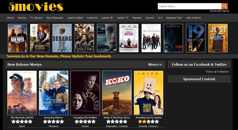 5Movies website