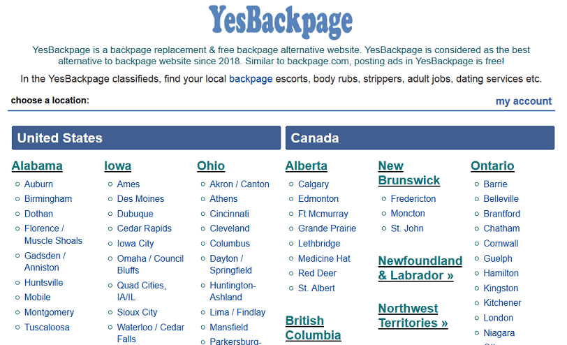 Backpage users to its platform who are looking for dating and adult service...