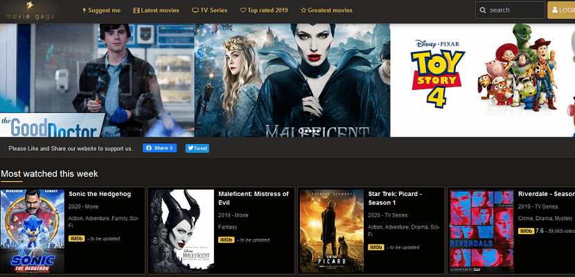 MovieGaga website