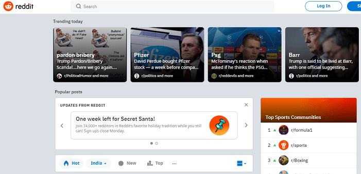 Reddit website