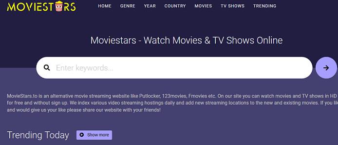 Moviestars website