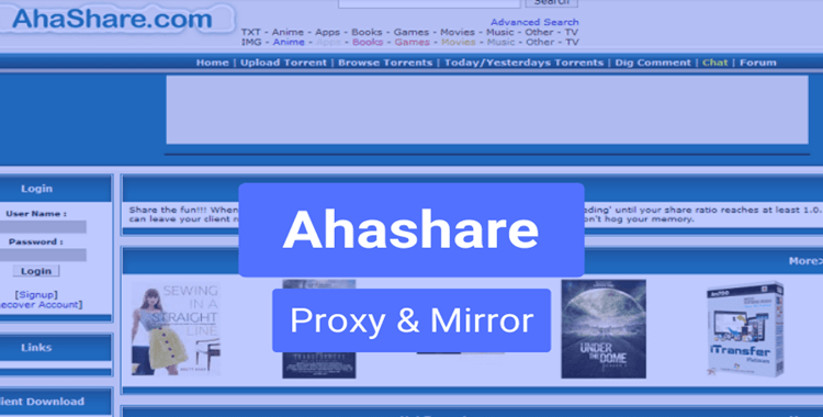 AhaShare Proxy and Mirror Sites (Working Links)