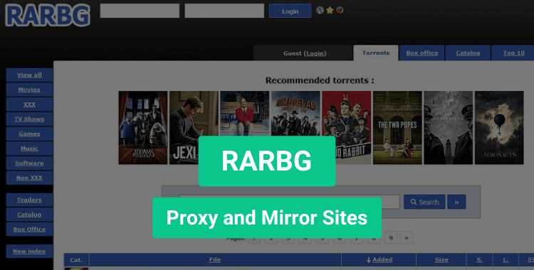 RARBG Proxy and Mirror Sites | RARBG Unblock