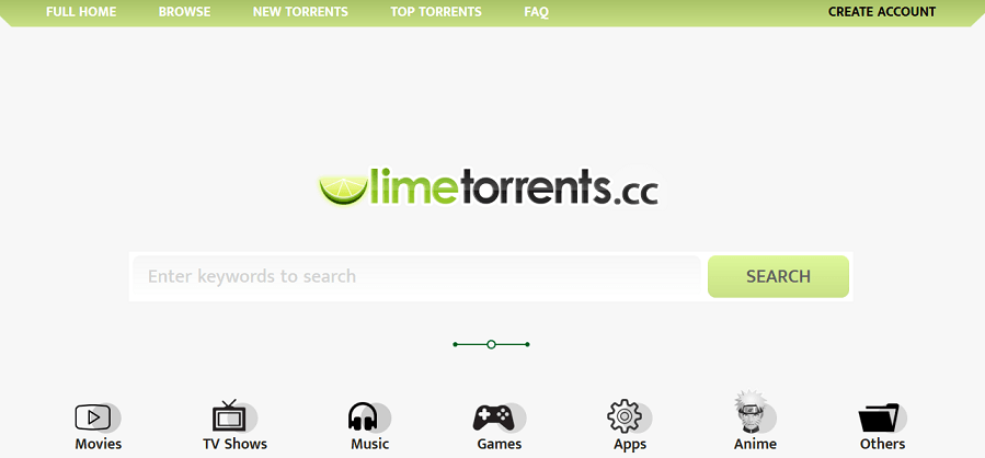 Limetorrents website