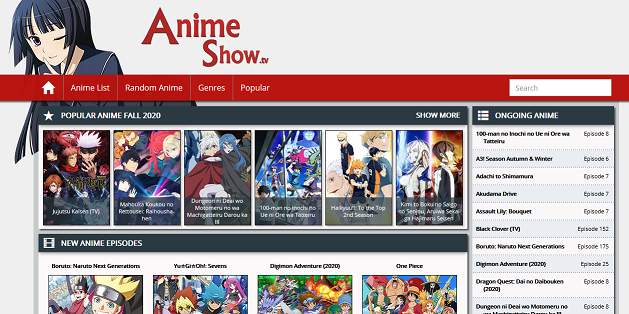 AnimeShow website