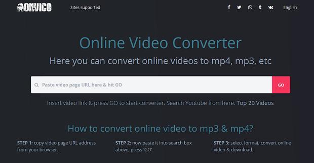 OnlineVideoConverter website