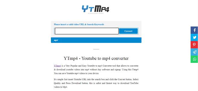 YTmp4 website