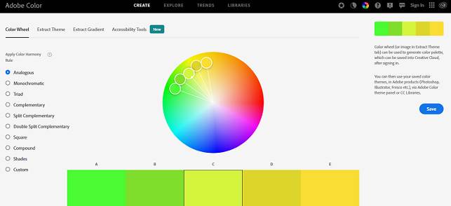 Adobe Color CC website