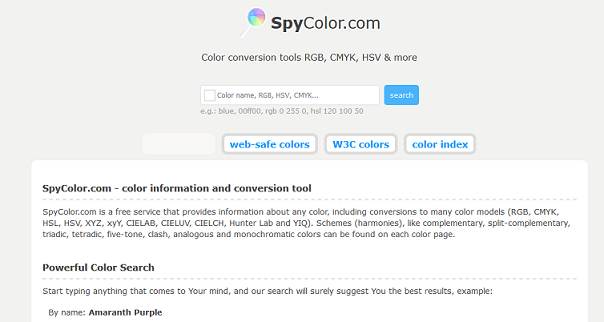 SpyColor website