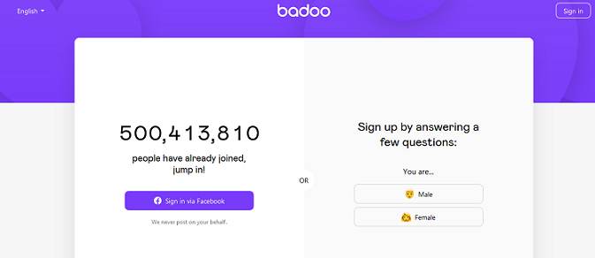 Badoo website