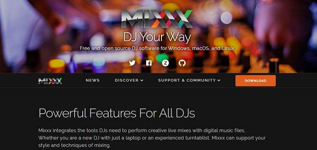 Mixxx software for beat making