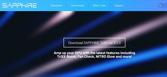 Sapphire TriXX Utility software