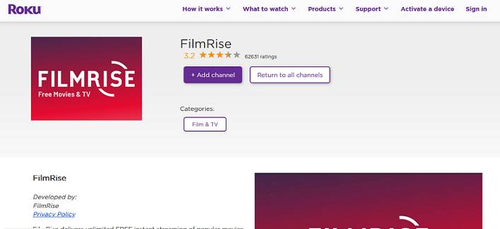 FilmRise browser