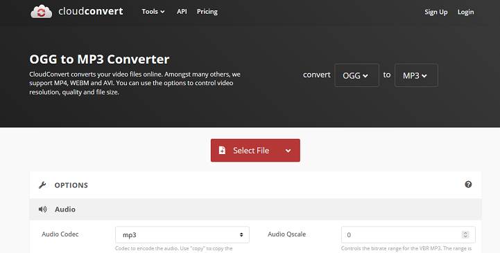 CloudConvert website