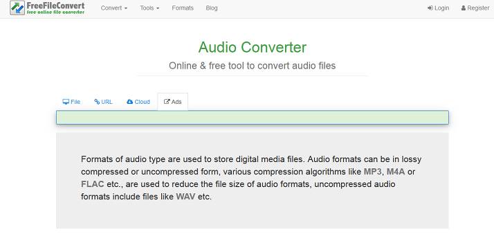 FreeFileConvert website