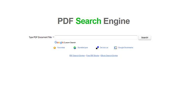PDF Search Engine website