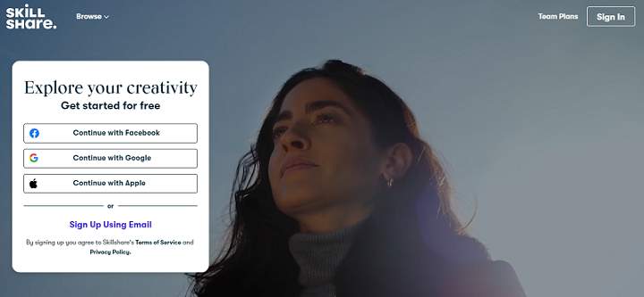 Skillshare website