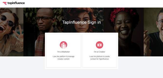 TapInfluence website