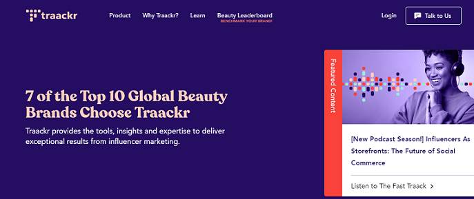 Traackr website