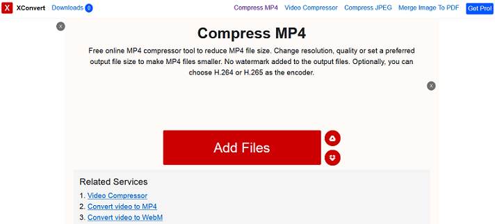 PS2PDF Online MP4 Video Compressor website