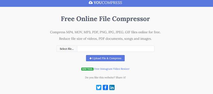 YouCompress website