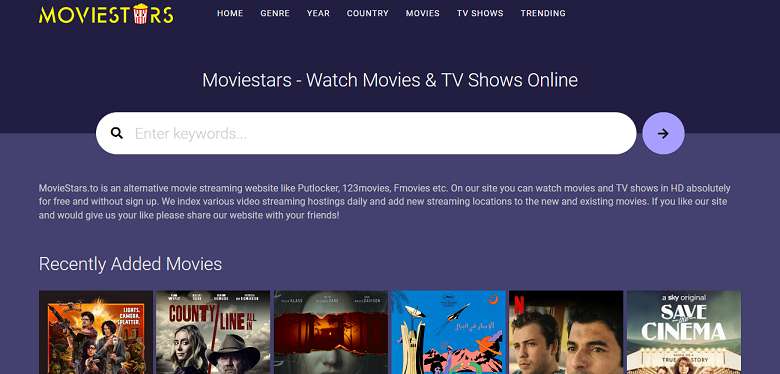 Moviestars website