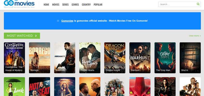 Gomovies website