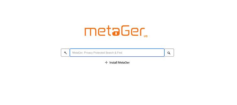 MetaGer website