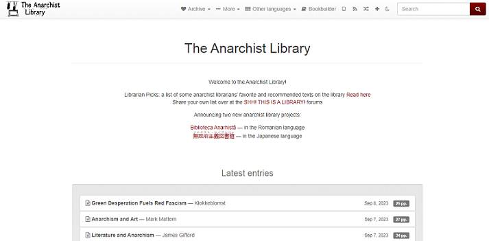 The Anarchist Library website