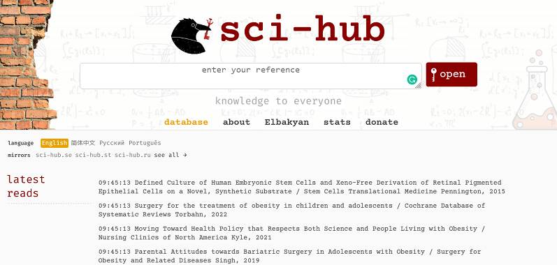 Sci-Hub website