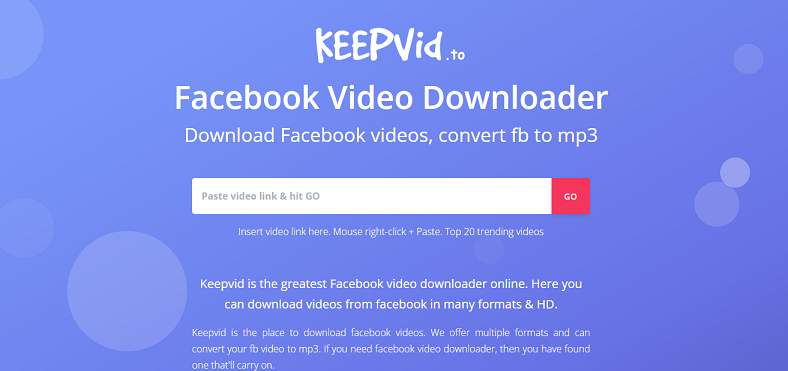 Keepvid website