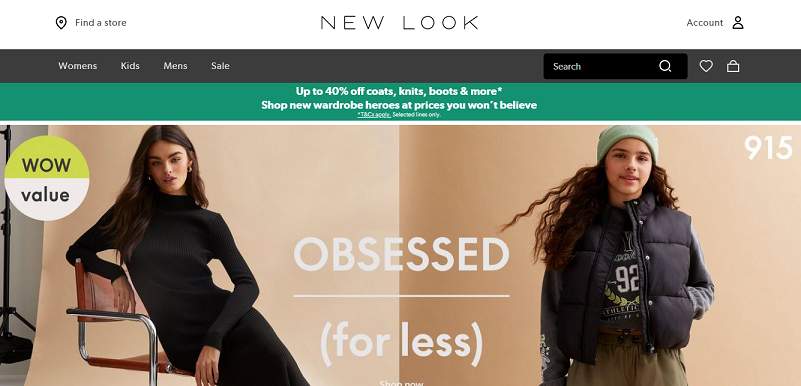 Newlook website