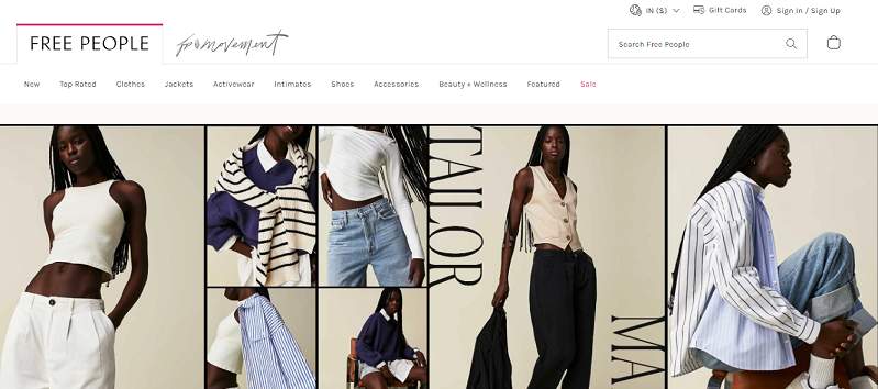 Free People website