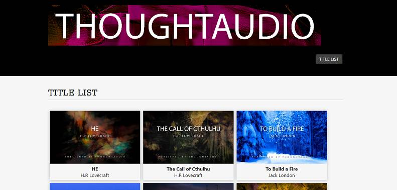 ThoughtAudio website