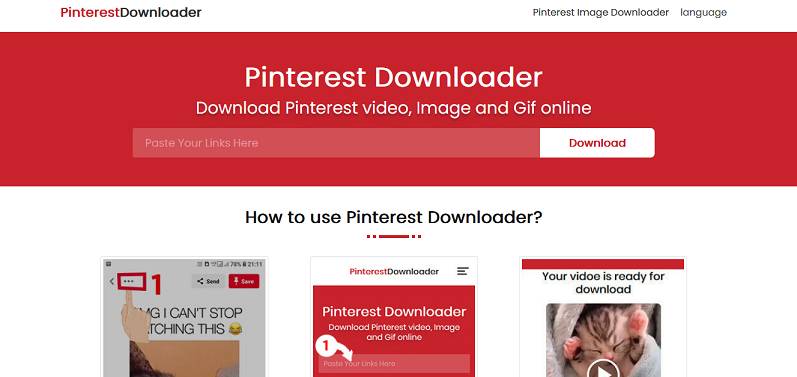 Pinterestdownloader website