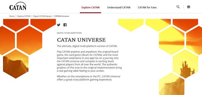 Catan website