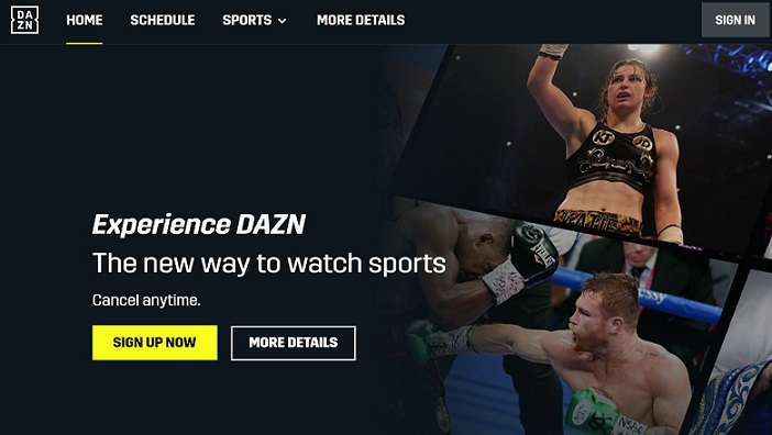 DAZN website