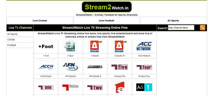 Stream2watch website