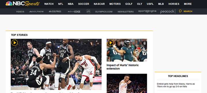 NBC Sports website