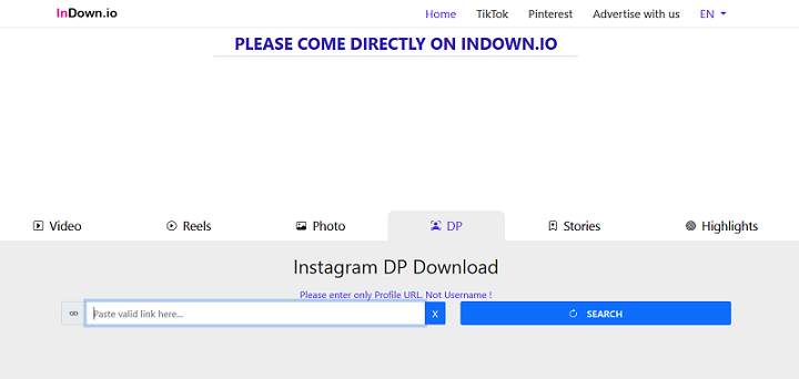 InDown website