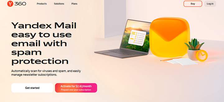 Yandex Mail website