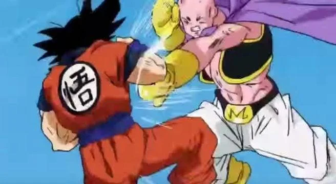 The Battle Between Goku and Majin Buu from Dragon Ball Z