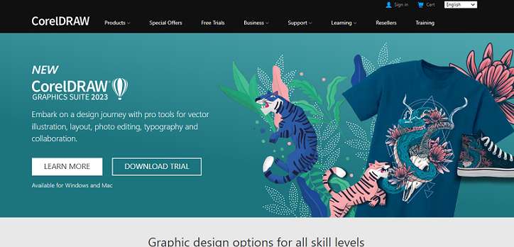 CorelDRAW website