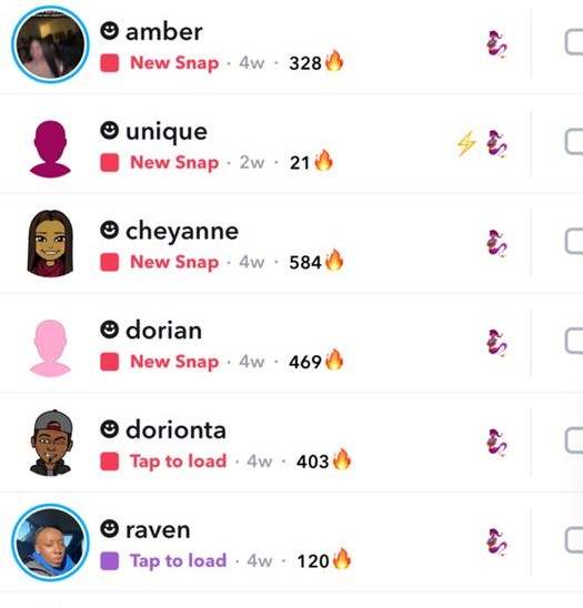 Snapstreak in Snapchat