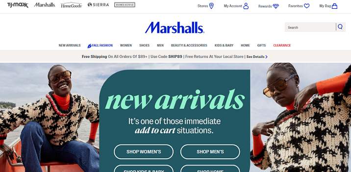 Marshalls website