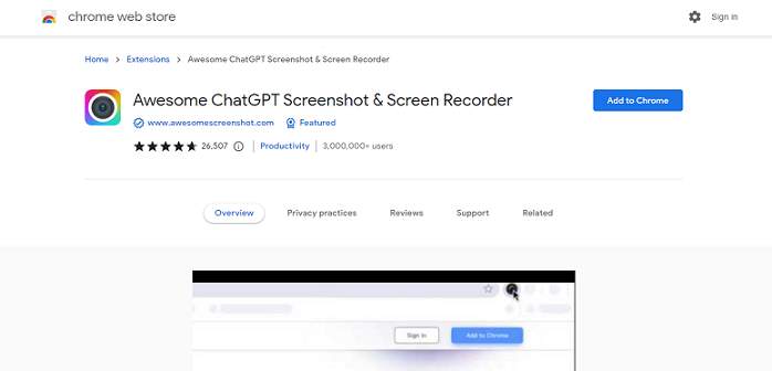 Awesome Screenshot & screen recorder for Chrome