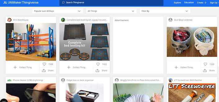 Thingiverse website