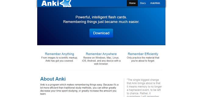 Anki website